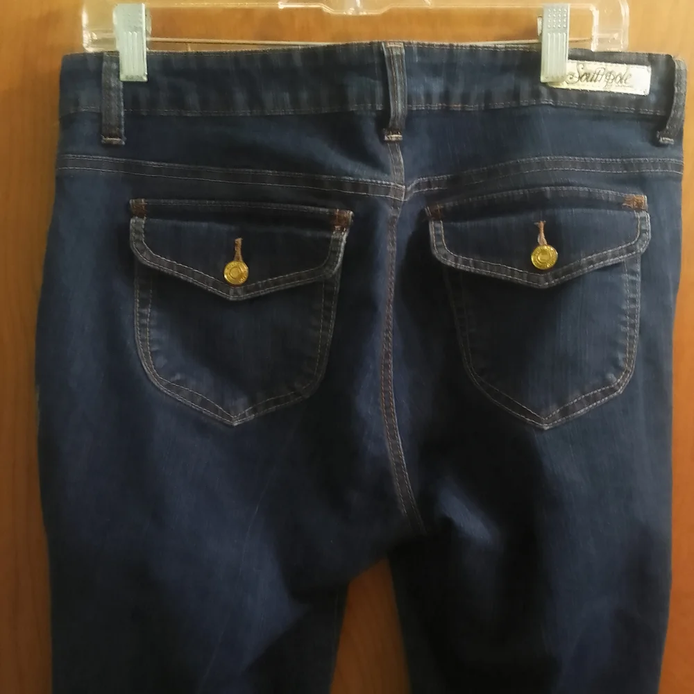 South Pole Y2K  Blue Skinny Jeans with‎ Embellished Logo